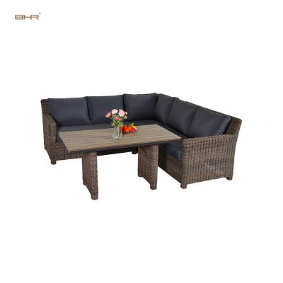 China New Design Modern Garden Patio Furniture Dining Outdoor Wicker Furniture Rattan Set for sale