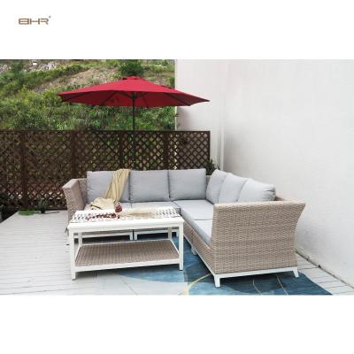 China Hot Sale Modern Bar Outdoor High Quality Garden Sofa Set Rattan Furniture Flat Wicker Wicker for sale