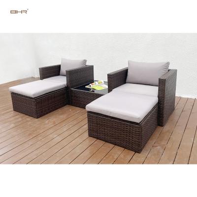 China Price time low space pe rattan set outdoor rattan recliner Bistro resistant interesting outsunny garden furniture rattan for sale