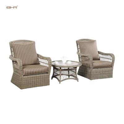 China Best Modern Selling New Modern Garden Outdoor Compact Rattan Balcony Furniture Set for sale