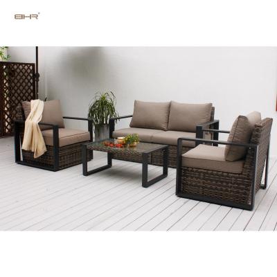 China Modern Outdoor Garden Rattan Furniture Luxury Sofa Set Aluminum China Outside Furniture For Patio for sale