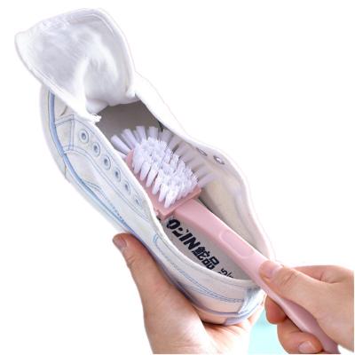 China Sustainable Multifunctional 5 Sided Soft-Stiffened Shoe Brush Does Not Hurt All-around Shoe Cleaning Brush for sale