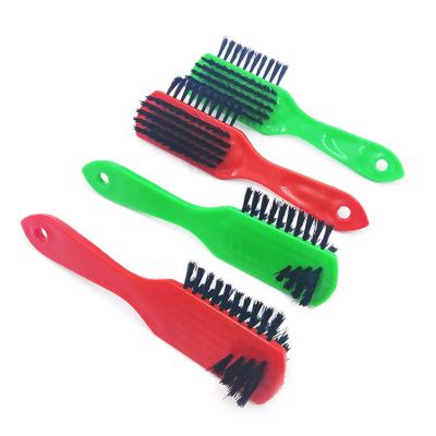 China Sustainable Multifunctional 3 Sided Soft Fur Shoe Brush Does Not Hurt Leather Shoes All-round Cleaning Brush for sale