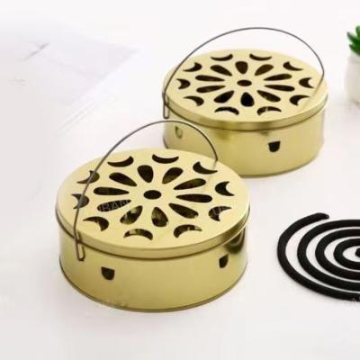 China Viable Hot Sale Factory Wholesale Portable Stainless Steel Mosquito Coil Tray With Cover for sale