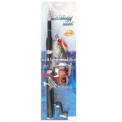 China Telescopic Fiberglass Fishing Rod Reel Combo Fishing Gear Set for sale