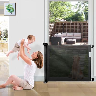 China Baby Retractable Baby Gate , Mesh Dog Gate Safety Barrier Shield Baby Gate for Kids or Pets for sale