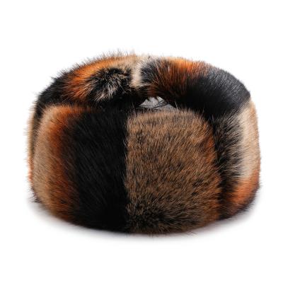 China DDA653 Lei Feng Ski Trapper Caps Russian Earflap Snow Bomber Snow Bomber Hats COMMON Fashionable Warm Winter Hats Thick Soft Faux Fox Fur Hats Men for sale