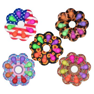 China DDA2244 Educational Funny Relaxing Toy Silicone Hand Toys Mini Fidget Toy Kids Fingers Fingers Pushing Sensory Chained Handheld Simple Toys for sale