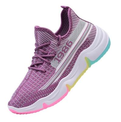 China Cushioning Korean Fashion Mesh Women's Woven Shoes New Flight Breathable Women's Running Shoes Sports Shoes for sale