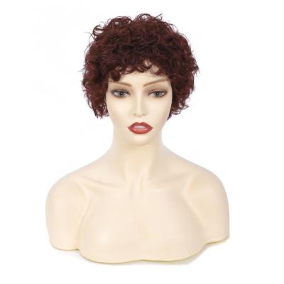 China Curly Pixie Cut Machine Made Wigs Short Curly Hair Wigs For Black Women Ladies Short Curly Wigs 99J# Color for sale