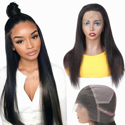 China Silky Straight Wave Glueless Full Lace Brazilian Human Hair Lace Wig, 100% Unprocessed Hair Full Wig, Natural Hair Lace Wig For Black Women for sale