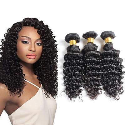 China Deep Wave 100% Brazilian Hair Bundles 1/3/4 Bundle Remy Human Hair Wig 8-30 Inch Deep Wavy True No Tangle And No Shedding Wholesale for sale