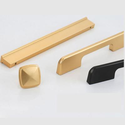 China Contemporary American Black Wardrobe Arch Shoe Handle Door Aluminum Alloy Closet Extended Door Handle for sale