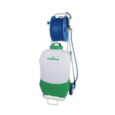 China Farm Safeguard Chemical Customized Plastic Portable Rechargeable Electric Cart 20L Sprayer With Wheel for sale