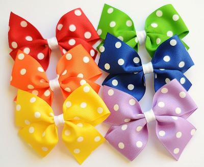 China Large Size Viable Mixed Colors Dog Bowties Polka Dots Pet Bowties Collar Festival Grooming Accessories for sale