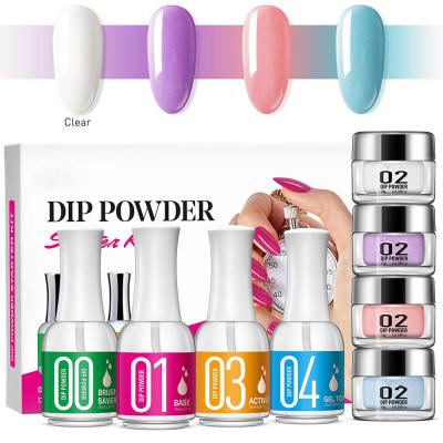 China Non Light Powder Nail Dip Kits Dip System Starter Nail Kit Acrylic French Nail Art for sale