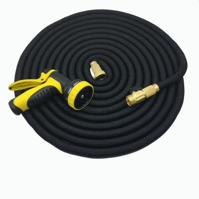 China OEM 25FT 75FT 50FT Adjustable High Pressure Magic 100FT Garden Hose With 9 Patterns Nozzle Hand Spray for sale