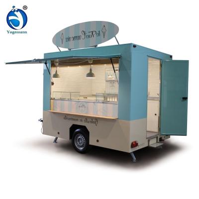 China Vegetable processing plant selling trailer outdoor snacks selling street selling carts food trailer for sale