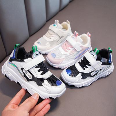 China New Fashion Style Girls Boys Basketball Shoes Lightweight Upper Material Pu Children Kids Casual Shoes for sale