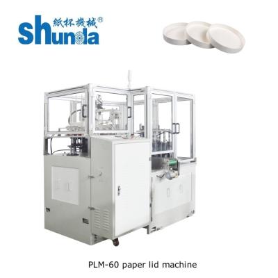 China PLM-60 Máquina de fabricação de tampas de papel de 50 a 60 pcs/min com ar quente e aquecimento elétrico à venda