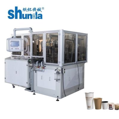 Chine Machine de fabrication automatique de tasses de café en papier blanc papier enduit en PE simple et double à vendre