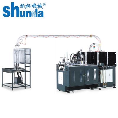 China Black Ultrasonic Hot Air Paper Tea Cup Making Machine / Production Machine 90-120 Pcs / Min for sale