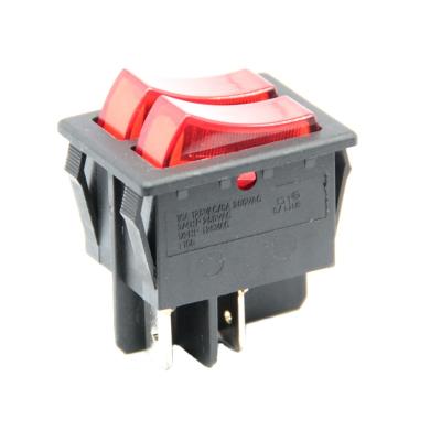 China High Quality 32x28mm ON-OFF Double Throw ON OFF 16A 21A Daul Reset Rocker Switch for sale