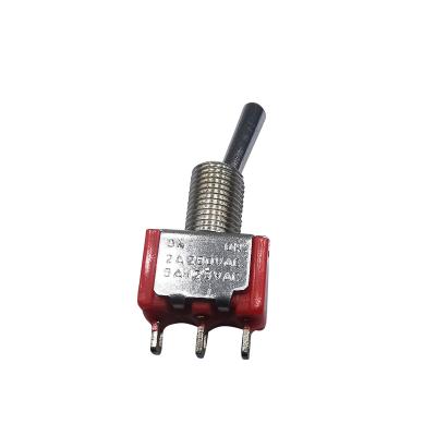 China Automotive Boat Car Guitar Low Price SPDT ON-ON 3 Pin Solder Switch Short Handle 2A/5A Balancer Inverter for sale