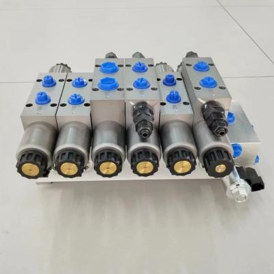 China 24V 6 Bank-Hydraulikventil-Manifold für Solenoidventil-Stahlblock zu verkaufen