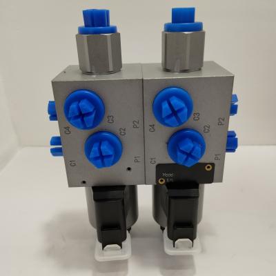 China Válvula eléctrica de solenoide hidráulico de 36W 12v 6 Dirección 2 Válvula doble de posición en venta