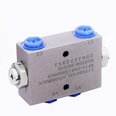 China Hydraulic Overceter Double Cartridge Valve With Flow Of 40L/ 60L/ 90L Overcenter Valve Set for sale