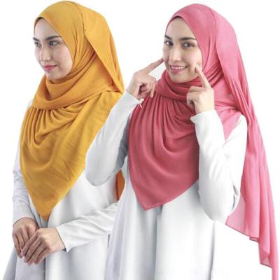 China Factory Supplier Popular Crinkle Chiffon Muslim Hijab Scarf Women Headwear Crinkle Elegant Bubble Chiffon Wraps for sale