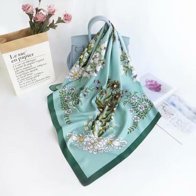 China 90*90CM Muslim Head Scarf Hijab Plus New Elegant Attractive Floral Women Large Size Square for sale