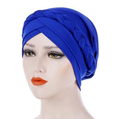 China Fashion Best Selling New Creative Muslim Inner Indian Turban European and American Hooded Hat Solid Color Hijab Cap for sale