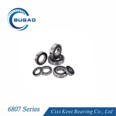 China Bearing Steel Radial Bearing 6807 P5 for Miniature Bearings Deep Groove Ball Bearings for sale