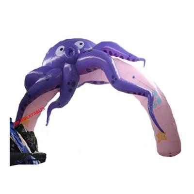 China Oxford cloth water park ocean theme inflatable octopus archway for sale, inflatable octopus archway for park opening for sale