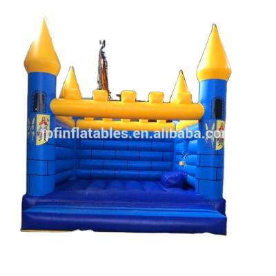 China 2021 PVC Tarpaulin Blue Prince Family Kids Party Inflatable Bouncy Castle With Slide for sale