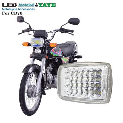 China Low Beam and High Beam/DRL/Turn Signal YAYE Classic Product CD70 CG125 Built in Semi-assembly 24 Lamp Motorcycle LED Accessory Headlight with DRL for sale