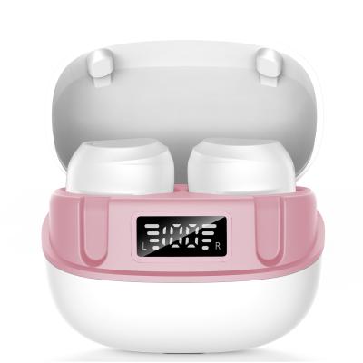 China Unique In-Ear PINK Ear-fin Design Comfort&Secure-Fit Headphones with Microphone and Volume Control for sale