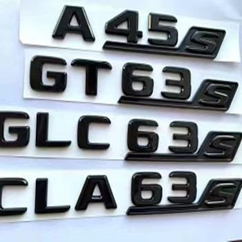 China Simple Color Without 3D Emblem Letter ABS Rear Pattern New Style AMG Flat Trunk Logo Badge Decoration For C63 E63S for sale