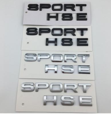 China Wholesale Custom HSE Sports 3D Sports Letters Trunk Emblem Tailgate Badge Logo Sticker For Range SPORT Car Stickers for sale