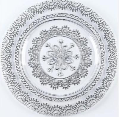 China Sustainable Colored glass household black banquet plates for sale