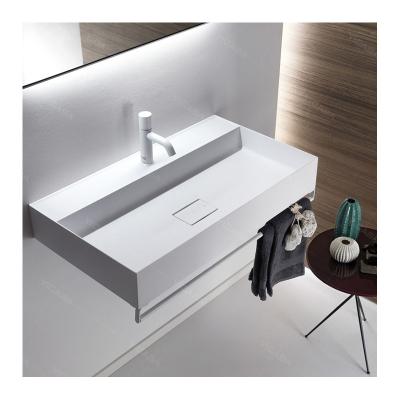 China 2020 New Design Modern Vanity Washbain Artificial Stone Countertop Sink for sale