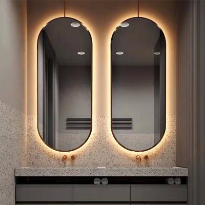 China Bright European Style Wall Mounted Mirror Large Size Led Mirror For Hotel Bathroom Mirror for sale