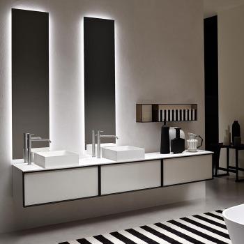 China Illuminated Frameless Custom Decorative Hotel Bathroom Lighted LED Mirror for sale