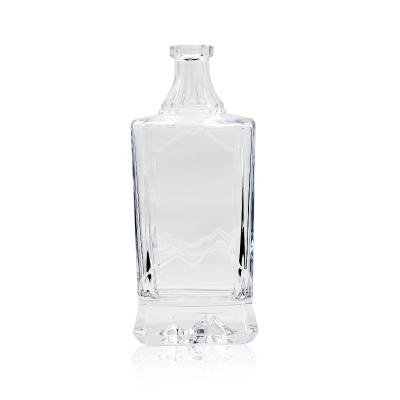 China Beverage Clear 500Ml 1000Ml 700Ml 375Ml 750Ml Printing Super Flint Screw Cork Top Rum Tequila Vodka Gin Glass Liquor Spirit Bottle for sale