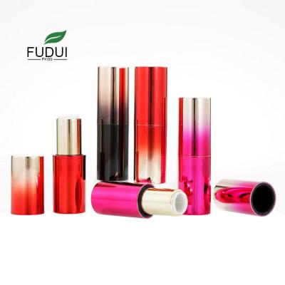 China FUDUI FD0335 Cosmetic Gradient Empty Red Purple Round Magnetic Lipstick Containers for sale