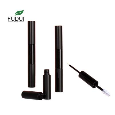 China FUDUI FD1123 Matte Black Empty Eyelash Growth Serum Serum Double Bottle 10ML Master Black Mascara Tubes for sale