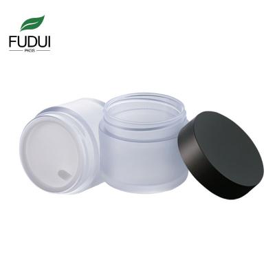 China FUDUI LOW MOQ Recyclable FD011 PET Frosted Empty Plastic Face Cream Jar Hair Cream Container 50G for sale