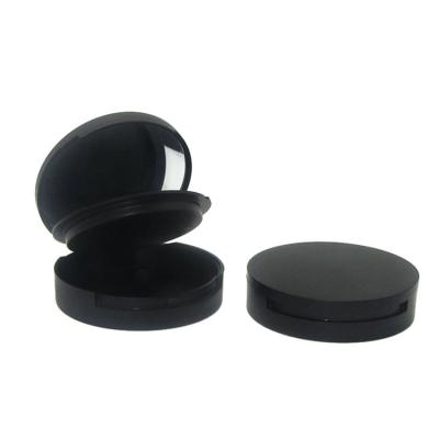 China Wholesale Recyclable In Stock New Design Solid Color Loose Matte Black Powder Compact Case for sale